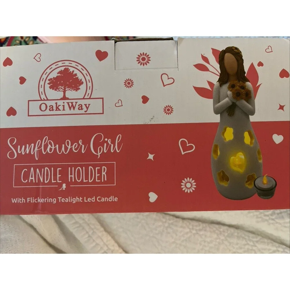Oakiway Sunflower Girl Candle Votive.   Excellent Condition.   Votive Only